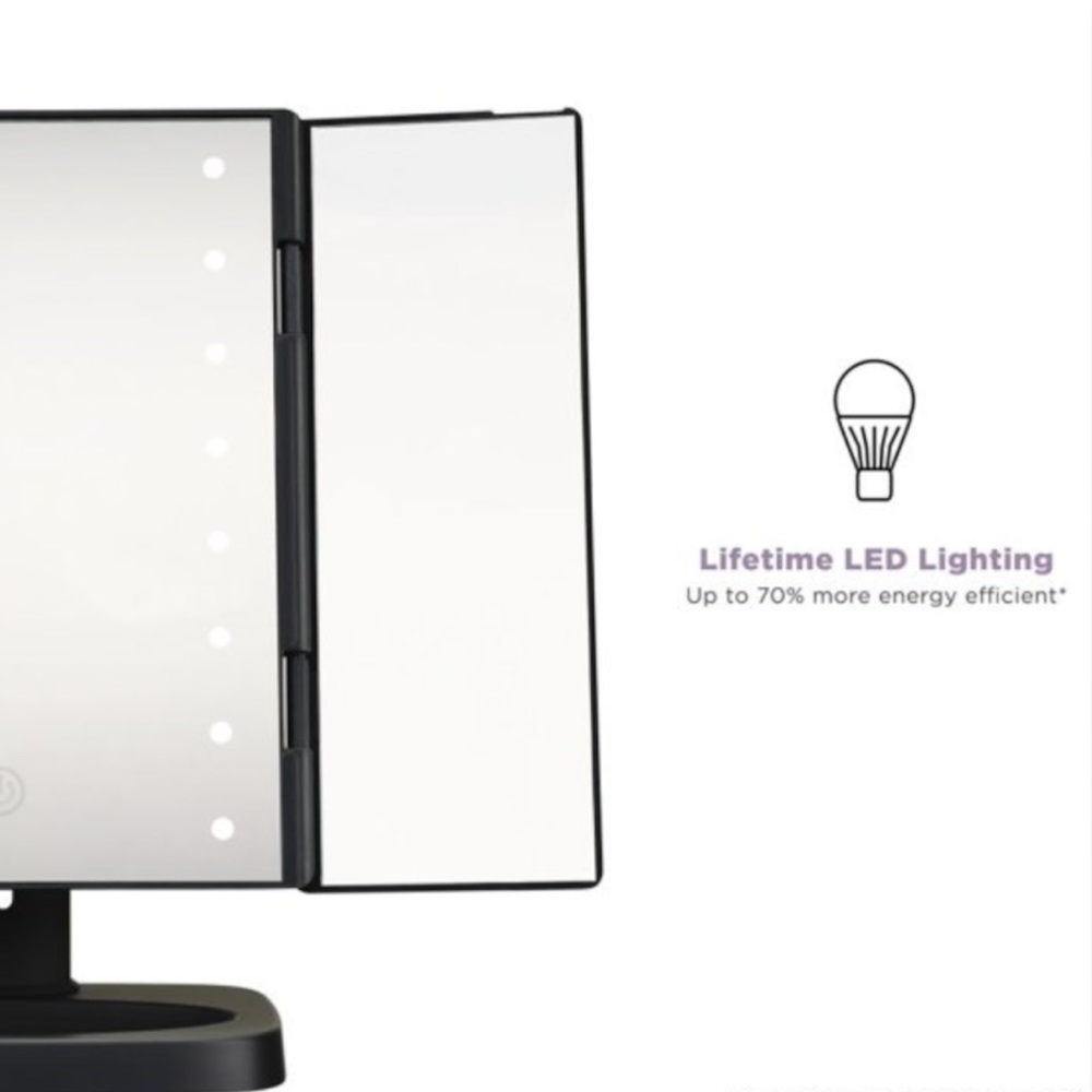 Conair Reflections TriPanel LED Plastic 1x 2x 3X Magnification Mirror - Picture 8 of 16